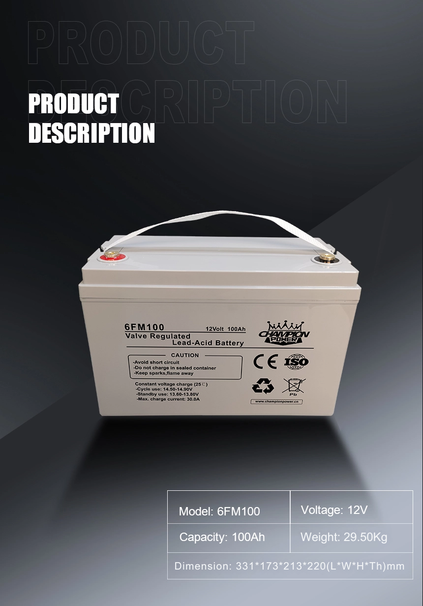 12v100ah AGM Battery 12V100AH AGM Batería
