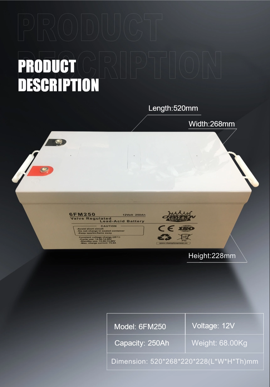 12V250Ah AGM Battery Batería AGM de 12 V250AH