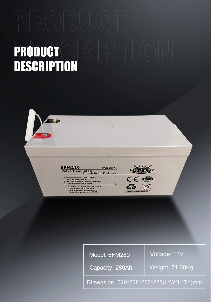 12v280ah AGM Battery 12V280AH AGM Batería