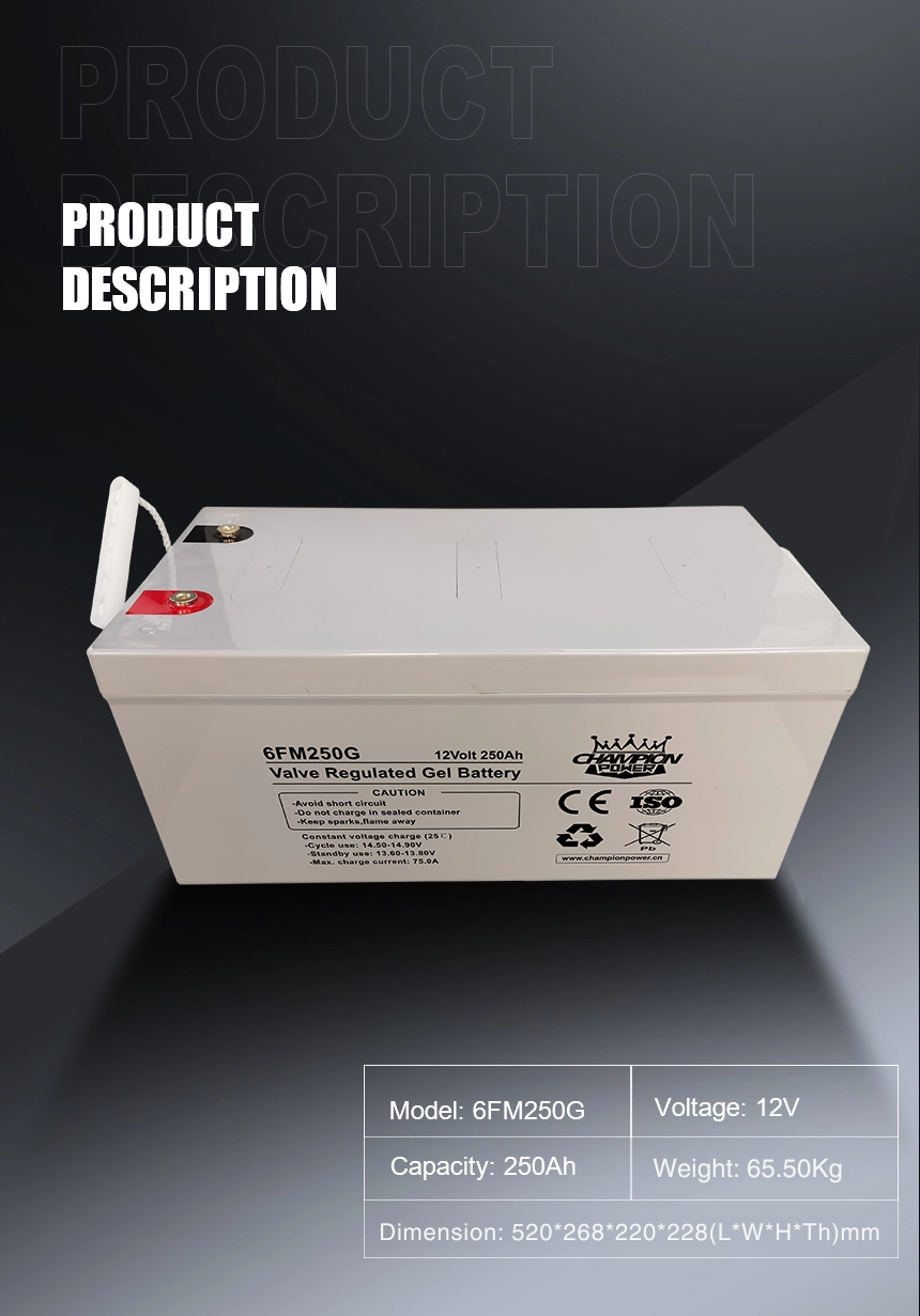 12v250ah gel Battery Batería de gel de 12 V250AH