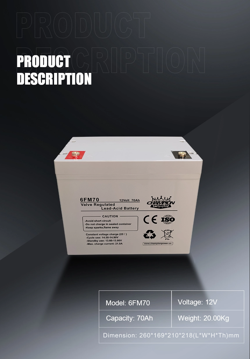 12v70ah AGM Battery 12V70AH AGM Batería