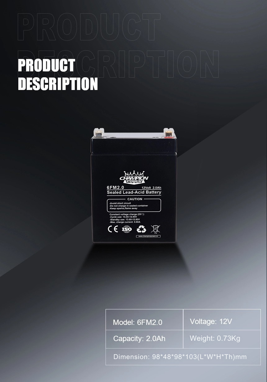 12v 2.0ah Battery Batería de 12V 2.0AH