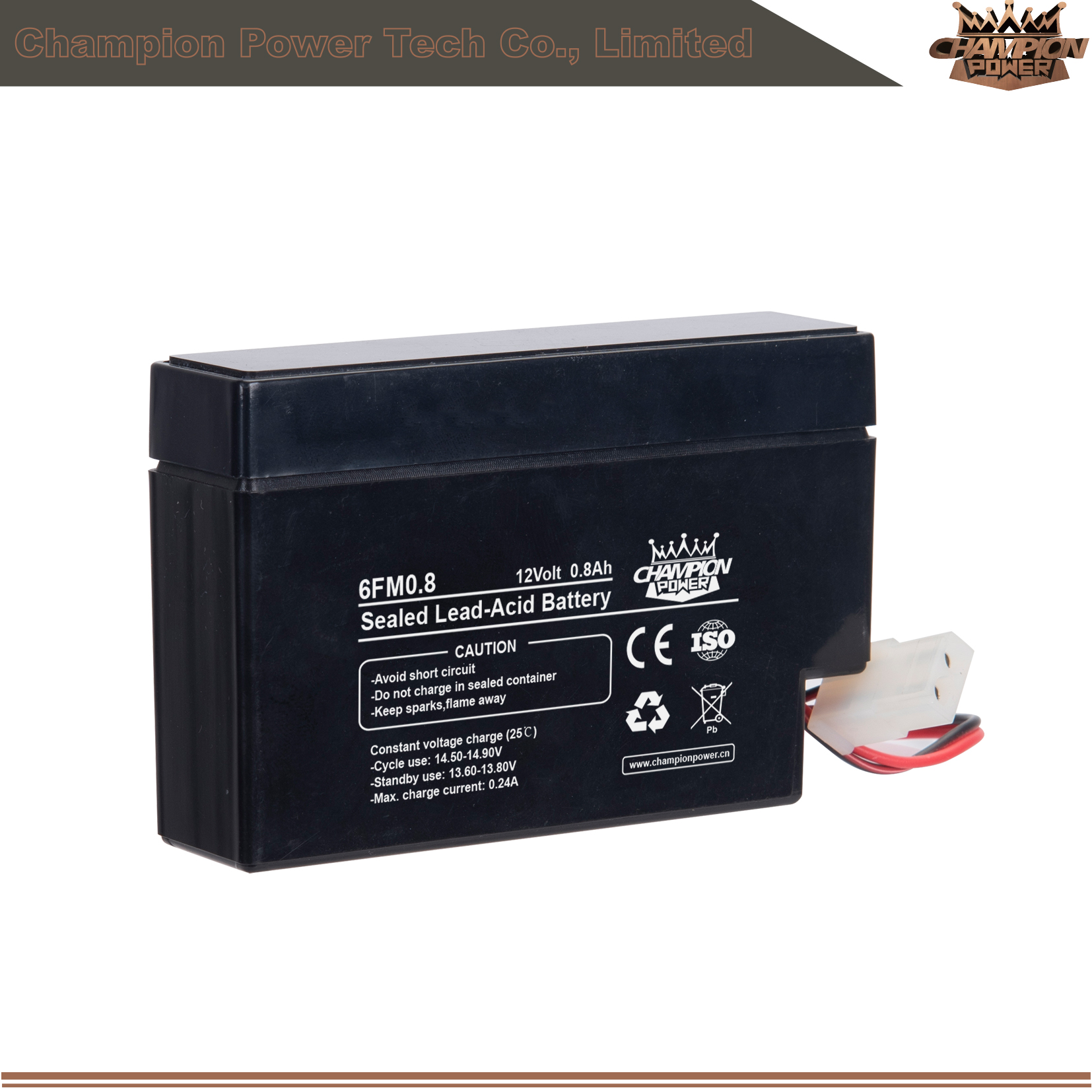 6fm0.8 12V0.8AH AGM Batería