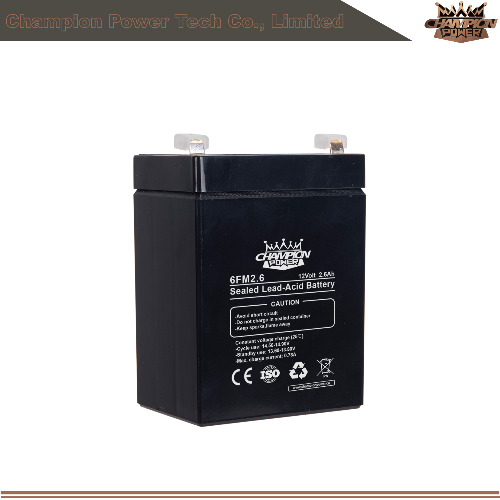 6fm2.6 12v2.6Ah AGM Batería