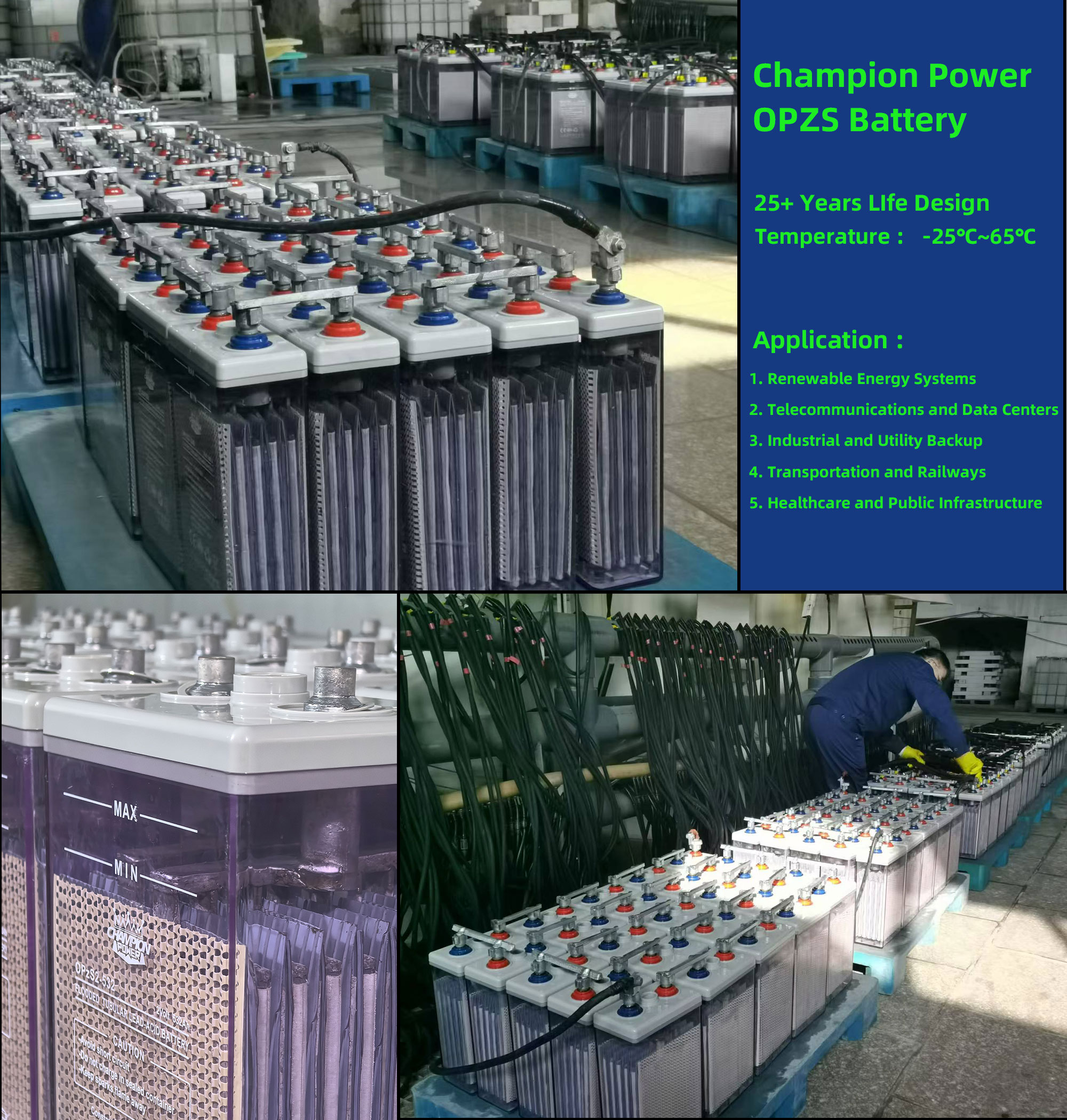 Champion Power Opzs Battery: diseñada para excelencia en el almacenamiento de energía