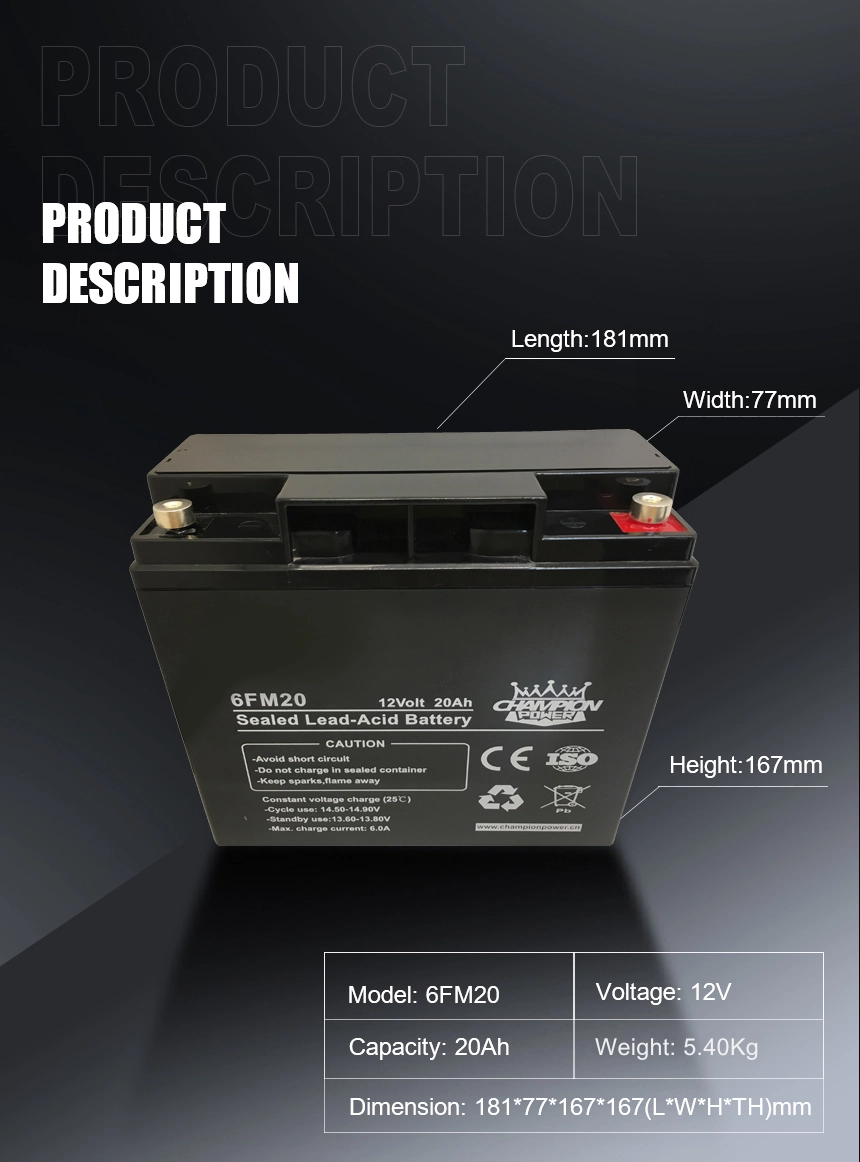 Batería AGM de 12 V20AH