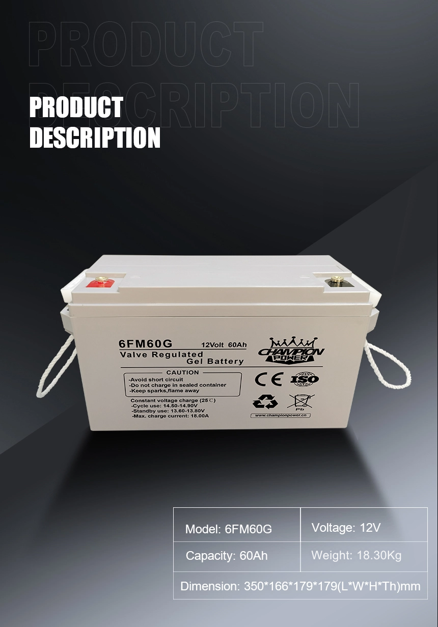 Batería de gel de 12V60AH
