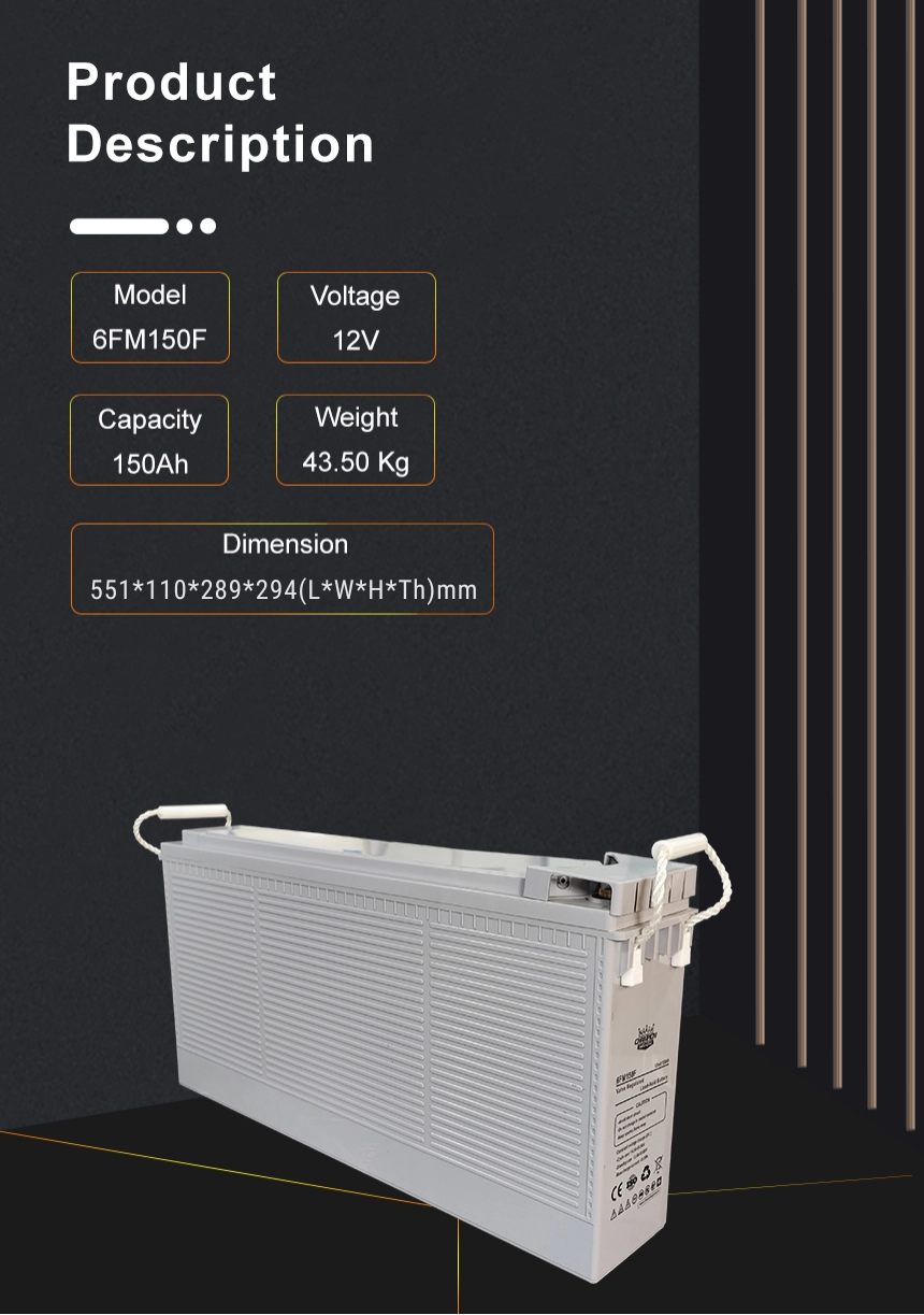 12V150AH Batería del terminal delantero