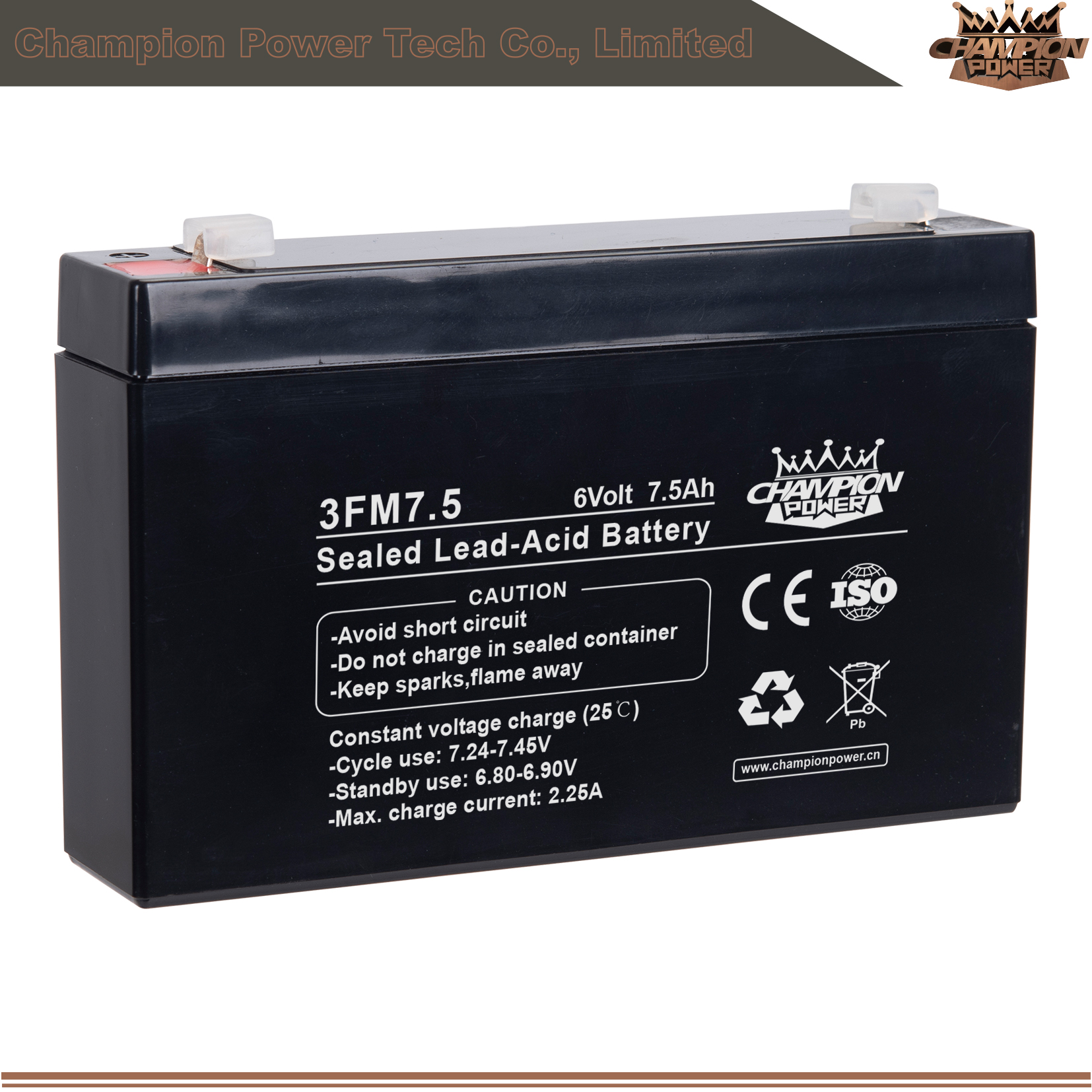 3fm7.5 6V7.5AH Batería AGM