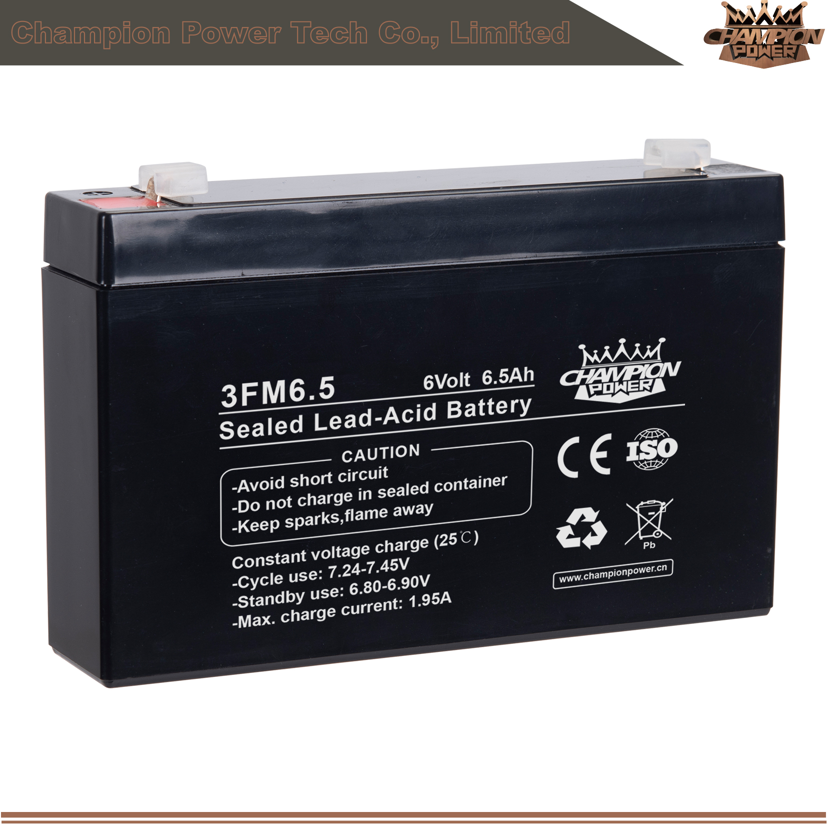 3fm6.5 6V6.5AH AGM Batería