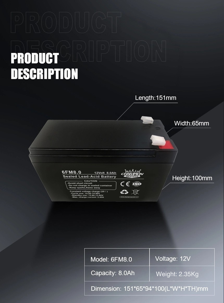 Batería AGM de 12V8AH