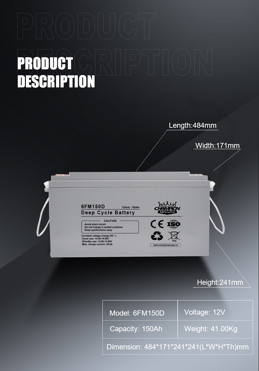 12V1150AH Batería de ciclo profundo