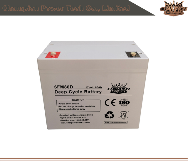 6fm80d 12V80AH Batería de ciclo profundo