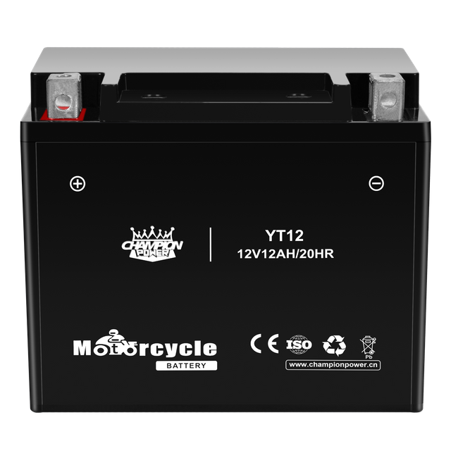 YT12 12V12AH Batería de motocicleta