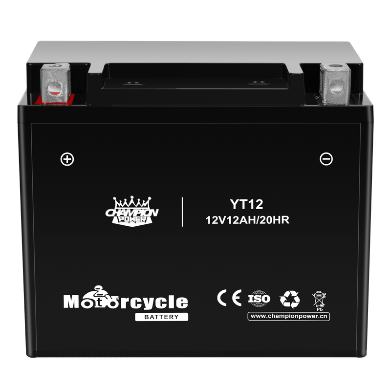 YT12 12V12AH Batería de motocicleta