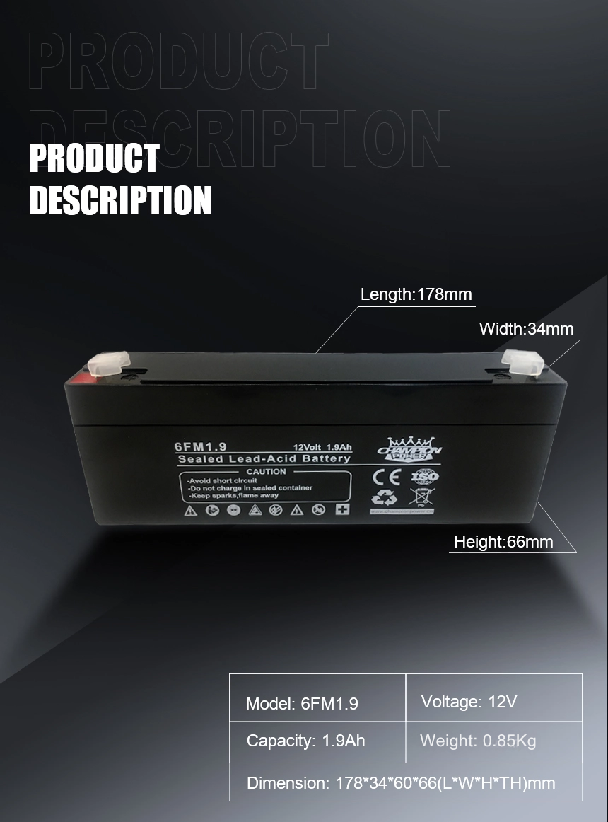 Batería AGM de 12V1.9AH