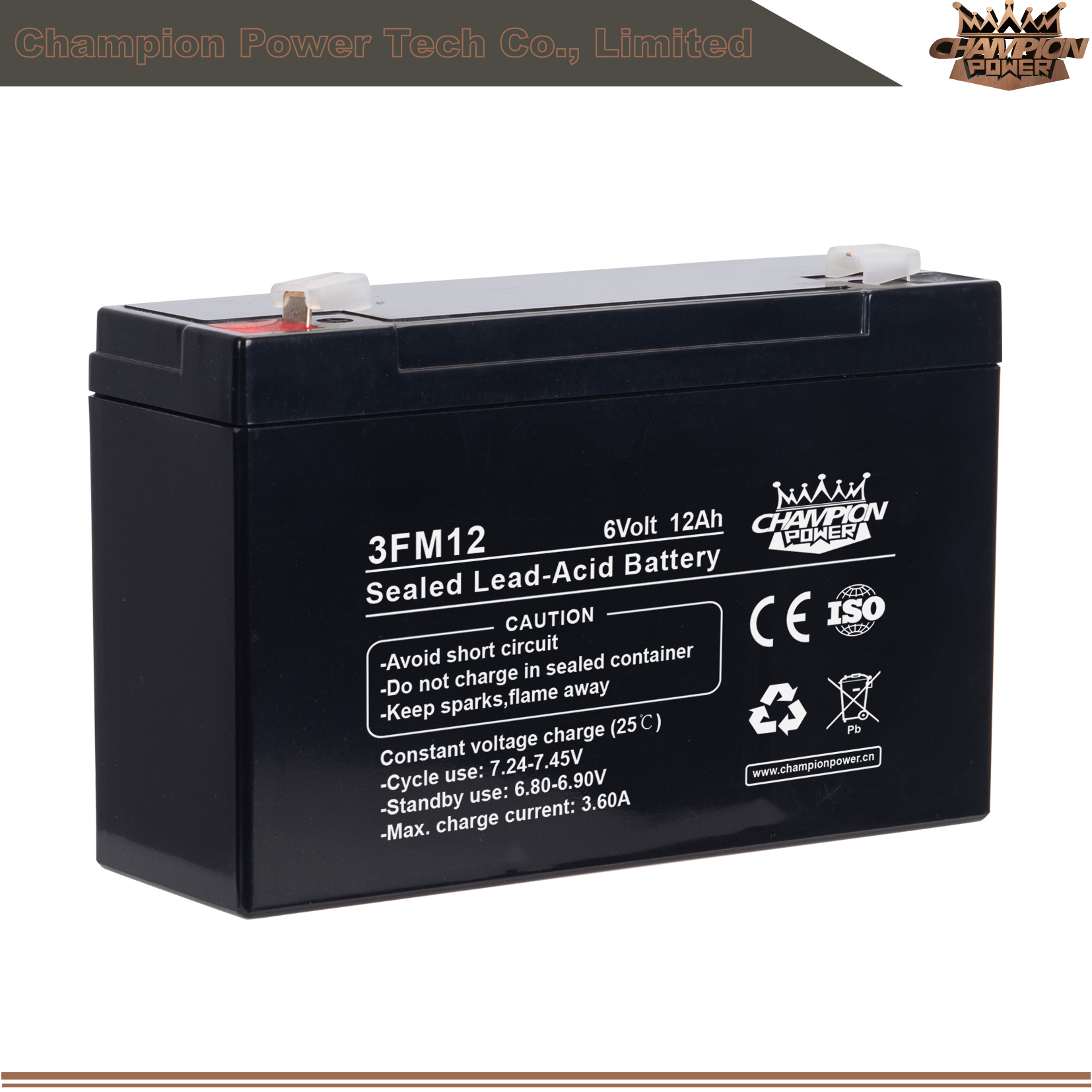 3FM12 6V12AH AGM Batería