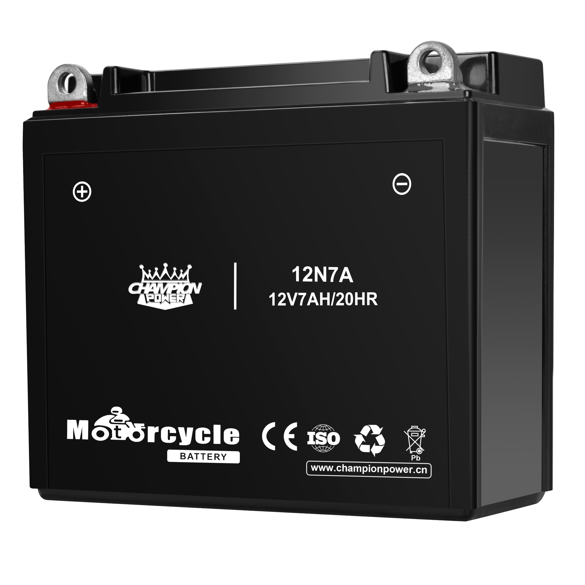 12N7A 12V7AH Batería de motocicleta 136 mm*76 mm*126 mm