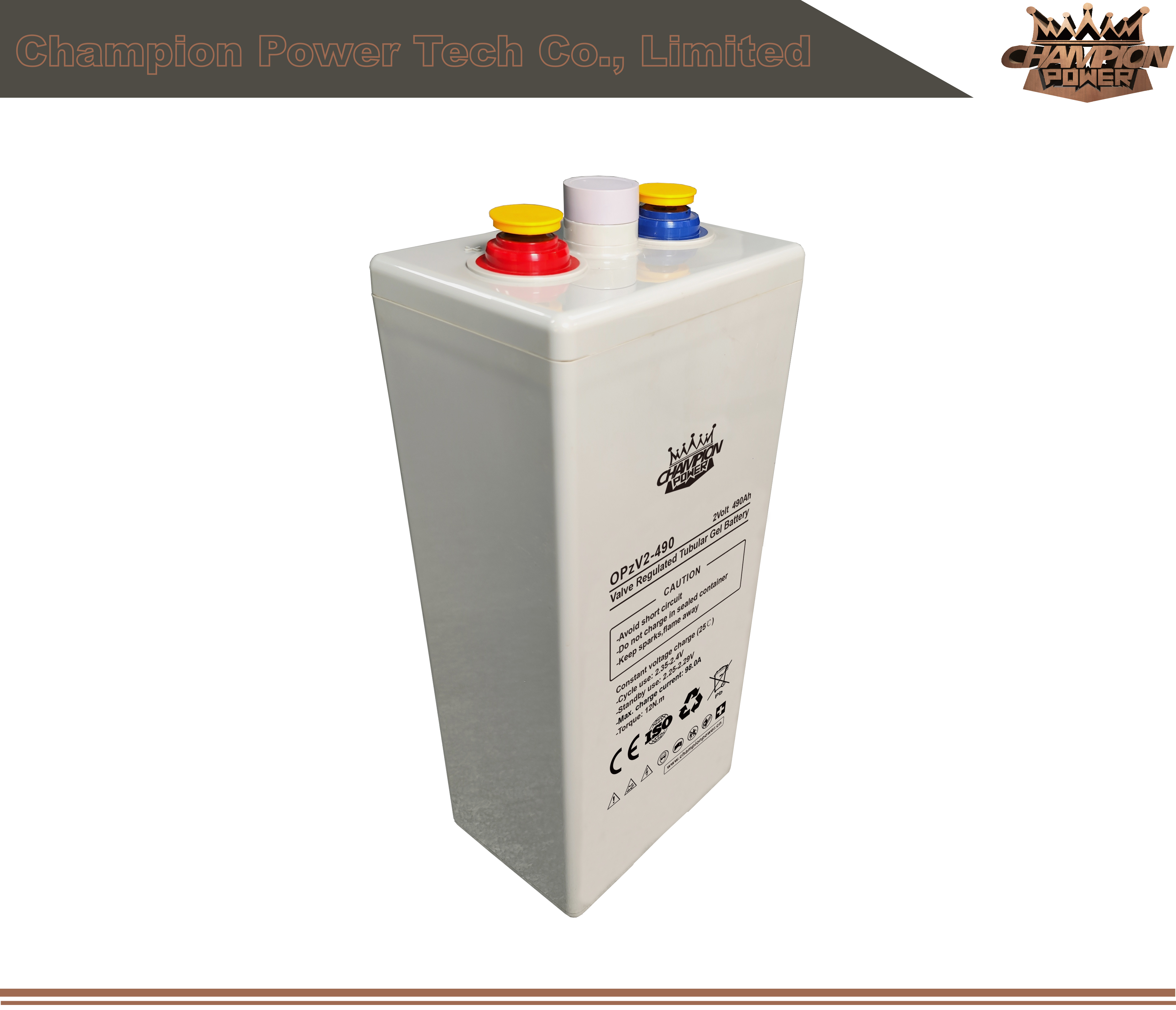 OPZV2-490 2V490AH Batería OPZV