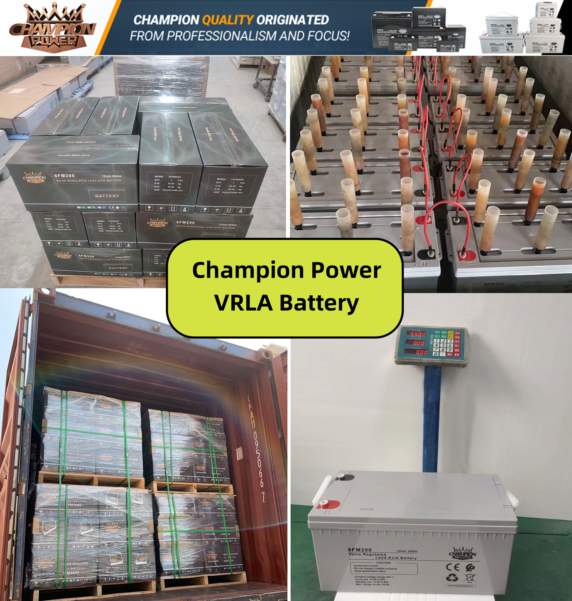 Campeón Power Vrla Batteries: potencia confiable, rendimiento excepcional