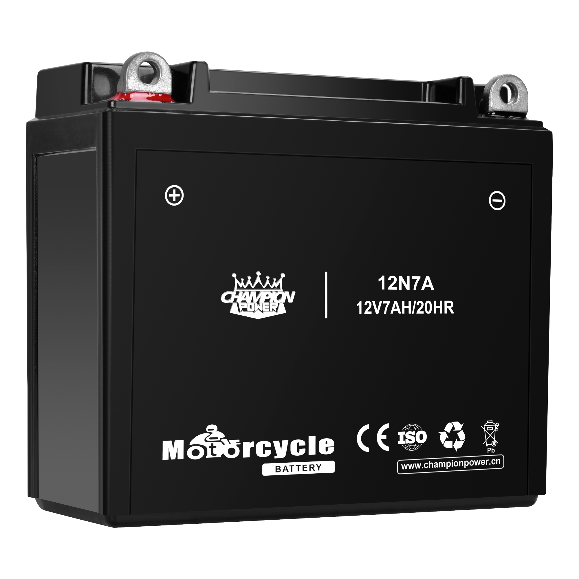 12N7A 12V7AH Batería de motocicleta 136 mm*76 mm*126 mm