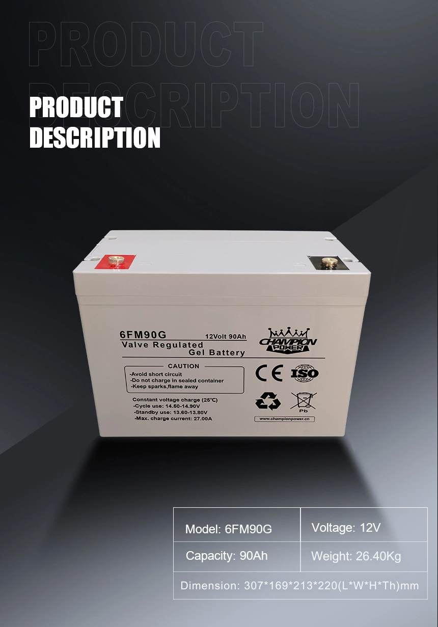 Batería de gel de 12v90ag