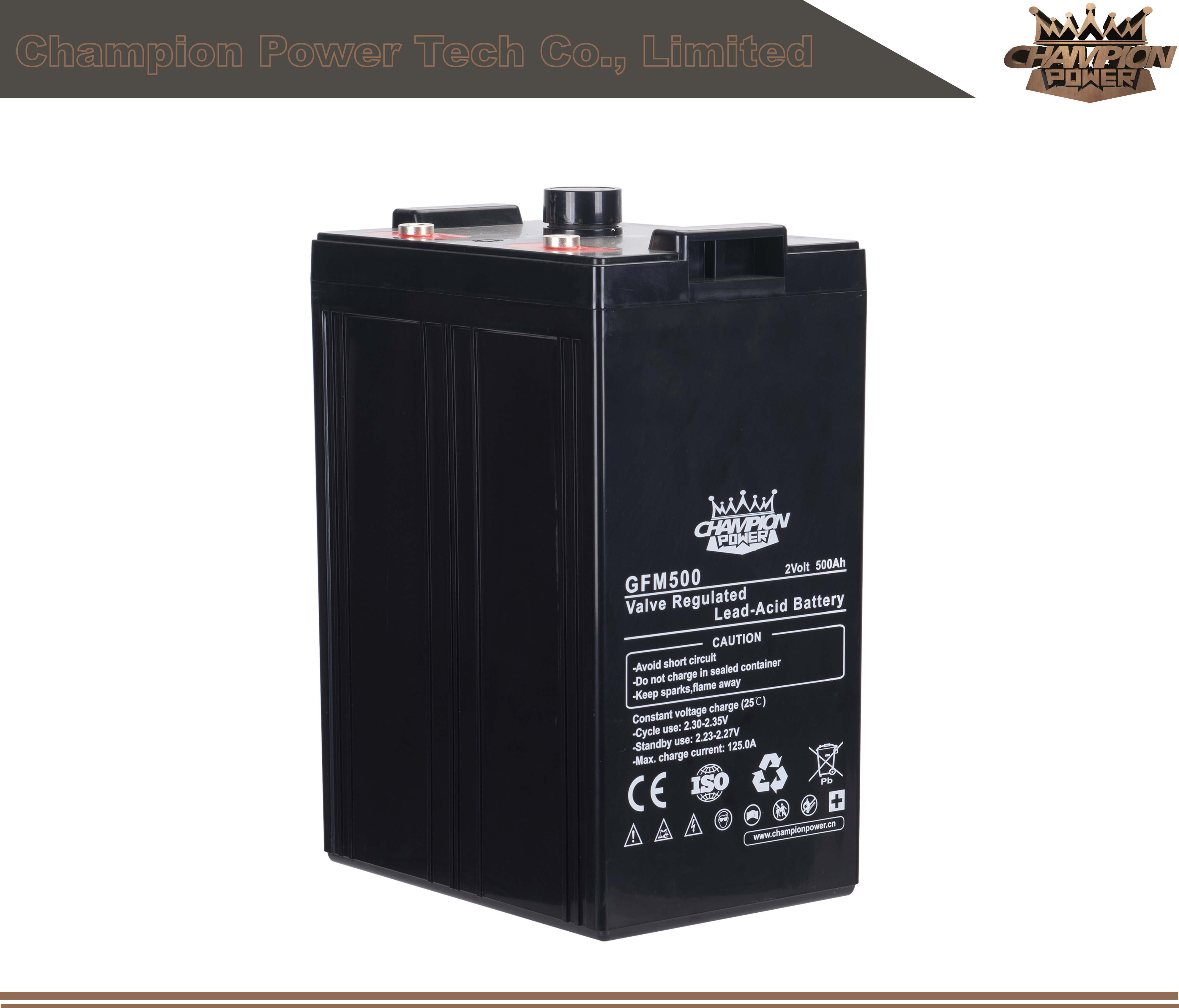 GFM500 2V500AH Batería ácida de plomo
